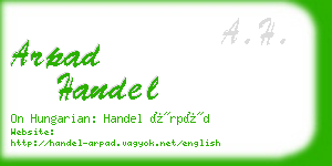 arpad handel business card